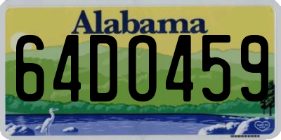 AL license plate 64DO459
