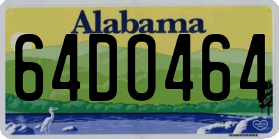 AL license plate 64DO464