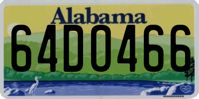 AL license plate 64DO466