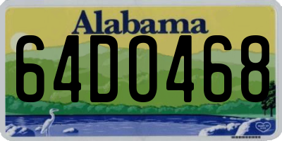 AL license plate 64DO468