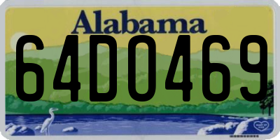 AL license plate 64DO469