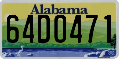 AL license plate 64DO471