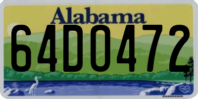AL license plate 64DO472