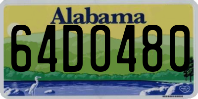 AL license plate 64DO480