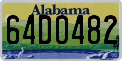 AL license plate 64DO482
