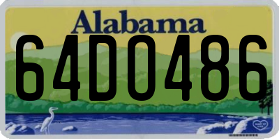 AL license plate 64DO486