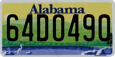 AL license plate 64DO490