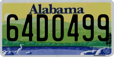 AL license plate 64DO499