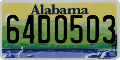 AL license plate 64DO503