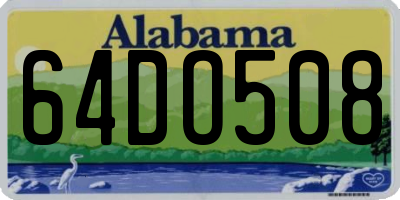 AL license plate 64DO508