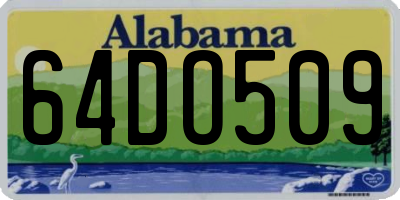 AL license plate 64DO509