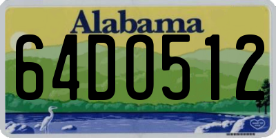 AL license plate 64DO512