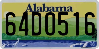AL license plate 64DO516