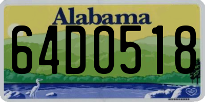 AL license plate 64DO518