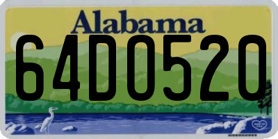 AL license plate 64DO520