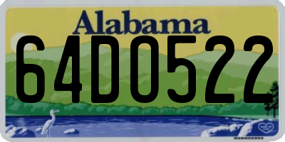 AL license plate 64DO522