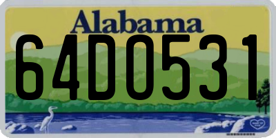 AL license plate 64DO531