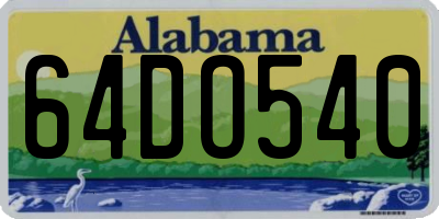 AL license plate 64DO540