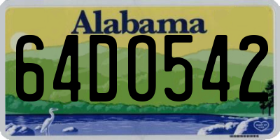 AL license plate 64DO542