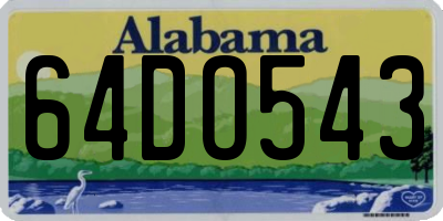 AL license plate 64DO543