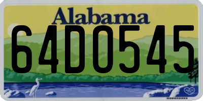AL license plate 64DO545
