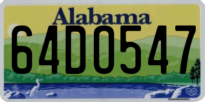 AL license plate 64DO547