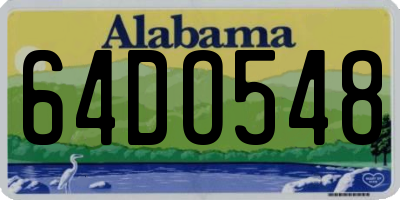 AL license plate 64DO548