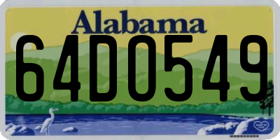 AL license plate 64DO549