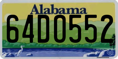 AL license plate 64DO552
