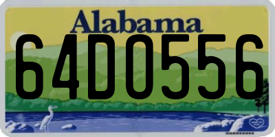AL license plate 64DO556