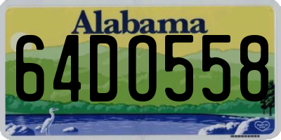 AL license plate 64DO558