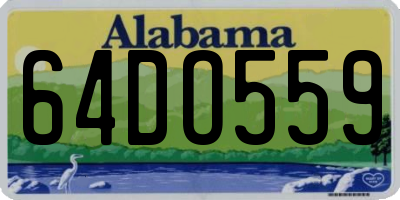 AL license plate 64DO559