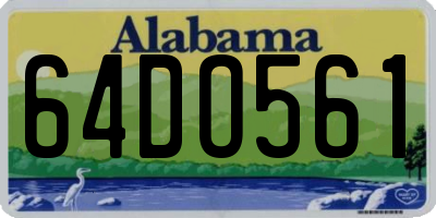AL license plate 64DO561