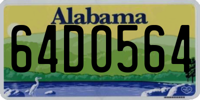 AL license plate 64DO564