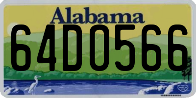 AL license plate 64DO566