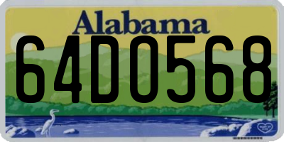 AL license plate 64DO568