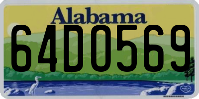 AL license plate 64DO569