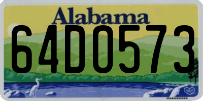 AL license plate 64DO573
