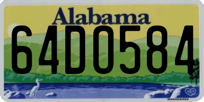 AL license plate 64DO584