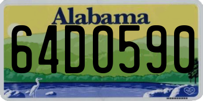 AL license plate 64DO590