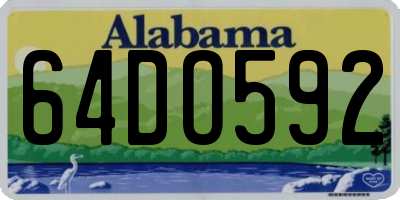 AL license plate 64DO592
