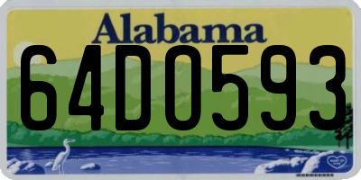 AL license plate 64DO593