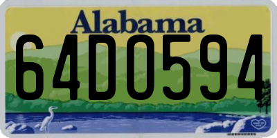 AL license plate 64DO594