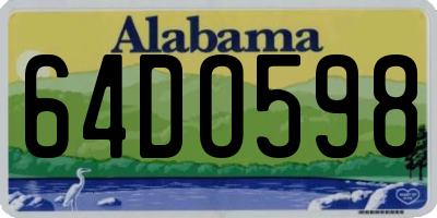AL license plate 64DO598