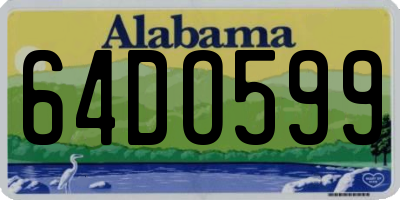 AL license plate 64DO599