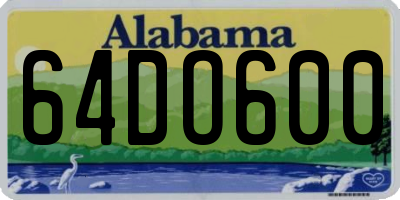 AL license plate 64DO600