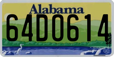 AL license plate 64DO614