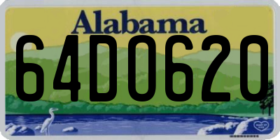 AL license plate 64DO620