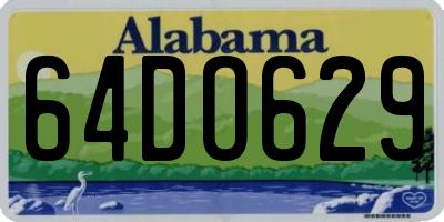 AL license plate 64DO629
