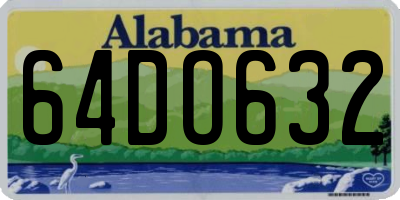 AL license plate 64DO632